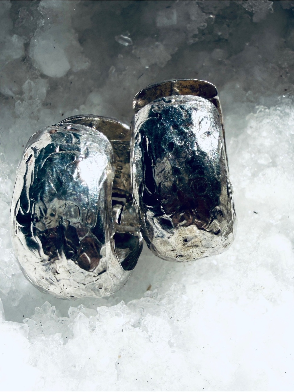 Hand-Hammered Sterling Silver Earrings